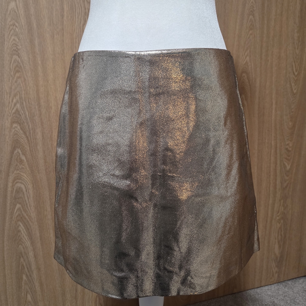 Forever 21 Shimmering Bronze Mini Skirt